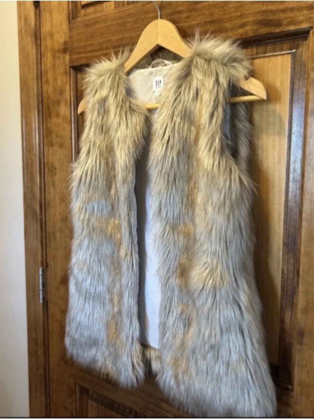 Gap Kids Faux Fur Vest Girls Size XL Silky Lined Dress Clothes Classy Preppy New